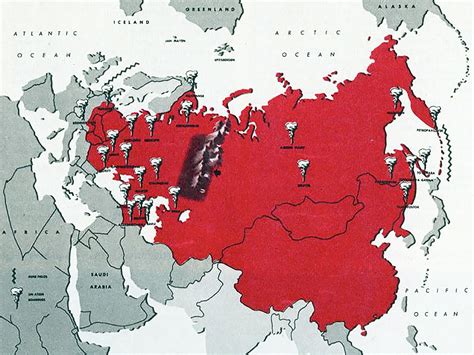 Soviet Union nuclear war map – Never Was