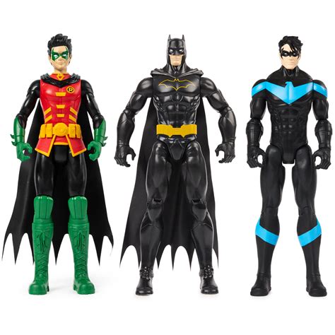 Batman DC Superhero 12-inch Action Figure 3-Pack with Robin, Nightwing ...