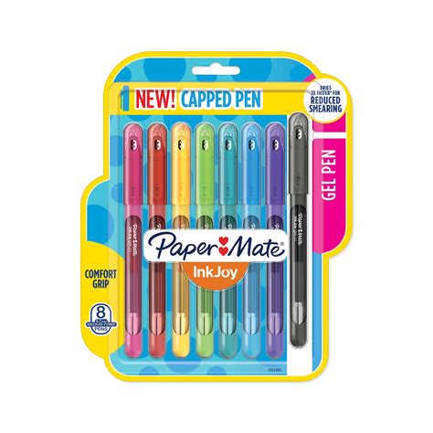 Paper Mate InkJoy Gel Pens Medium Point (0.7mm) Capped, 8 Count, Assorted Colors (2022986 ...