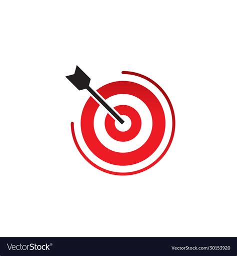 Target logo design template Royalty Free Vector Image