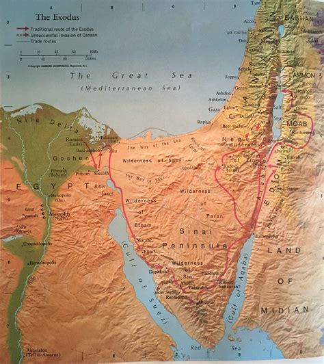 Bible Map: The Exodus | World Events and the Bible