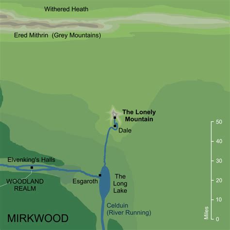 Hobbit Map Lonely Mountain