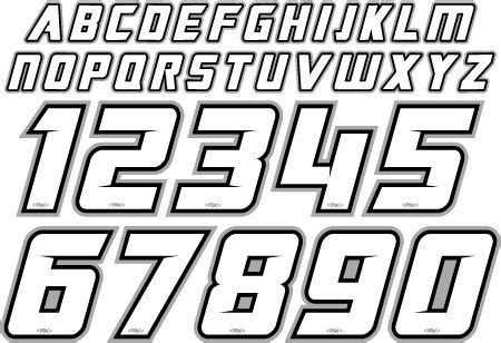 Racing Number Fonts