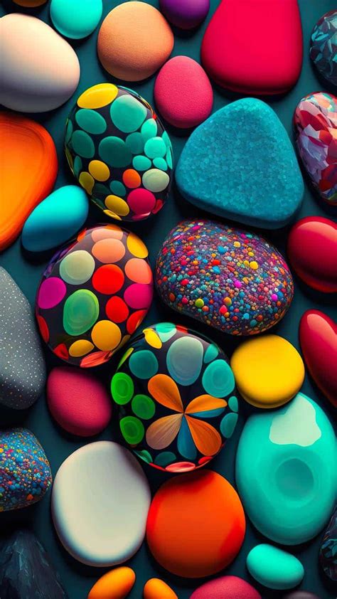 Colorful Stones Pebbles iPhone Wallpaper HD - iPhone Wallpapers