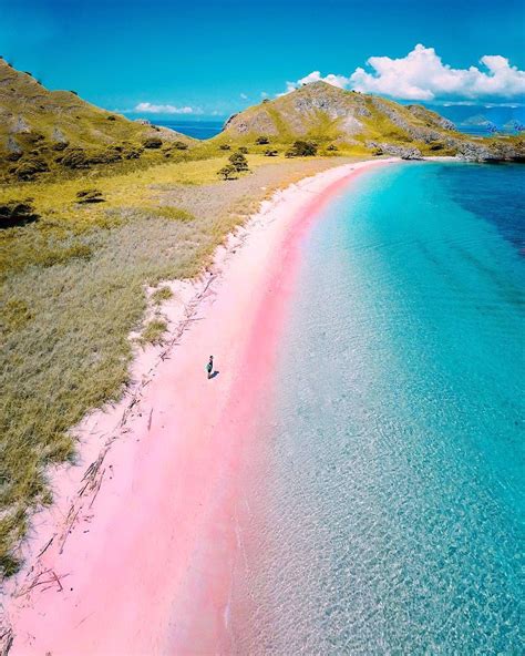 Pink Beach or the unique beach with pink or red sand