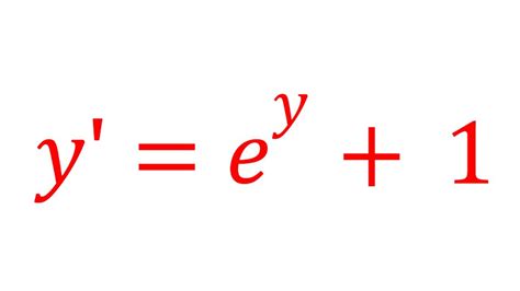 A Differential Equation with Euler's Number - YouTube