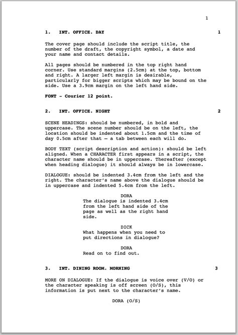 Screenplay Template Free