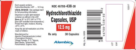 Hydrochlorothiazide Capsules - FDA prescribing information, side effects and uses