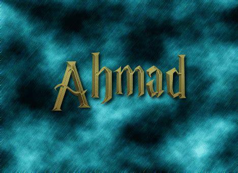 Ahmad Logo | Free Name Design Tool from Flaming Text