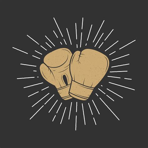 Boxing gloves in vintage style. Vector illustration 12288893 Vector Art at Vecteezy