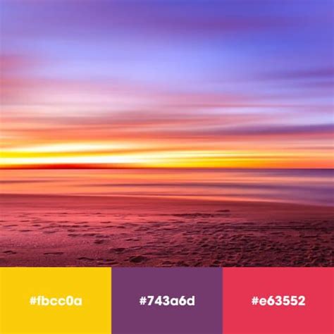 12 Beach Sunset Color Palettes with HEX Codes | Logo Inspiration ...