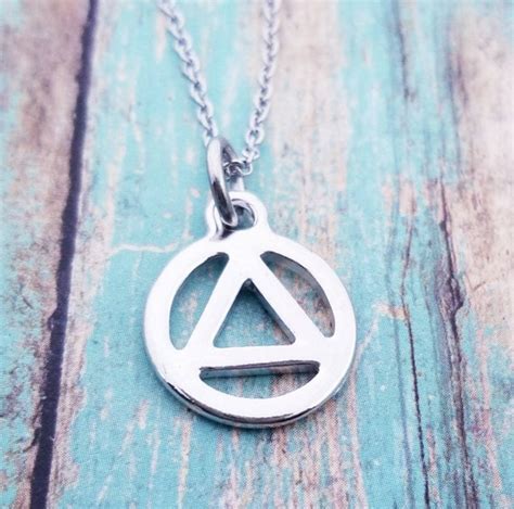 Sobriety Symbol Necklace AA Recovery Gift NA Recovery | Etsy