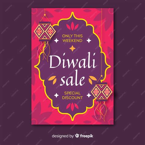 Free Vector | Flat design of diwali flyer template