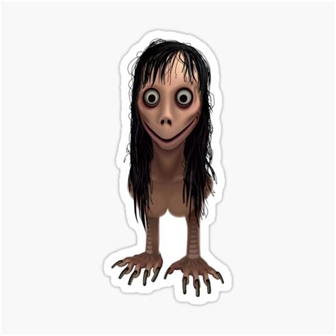 "Momo. Demon of Whatsapp. " Sticker for Sale by Jull-gull | Redbubble