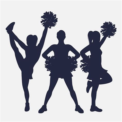 Free Vector | Flat design cheerleader silhouette