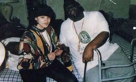 Biggie Smalls and Faith Evans after his car accident in '96 | Scrolller