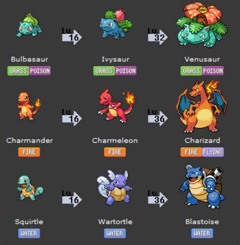 Pokemon Red Starters