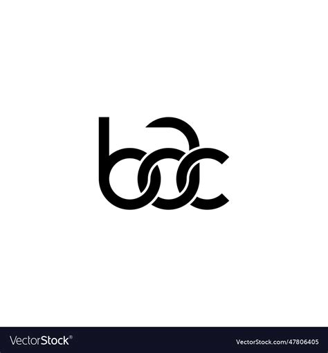 Letters bac monogram logo design Royalty Free Vector Image