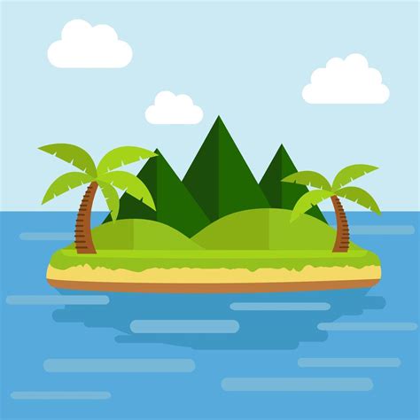 Tropical Island 340726 Vector Art at Vecteezy