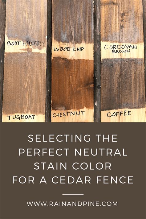 Neutral Stain Color for Cedar Fence