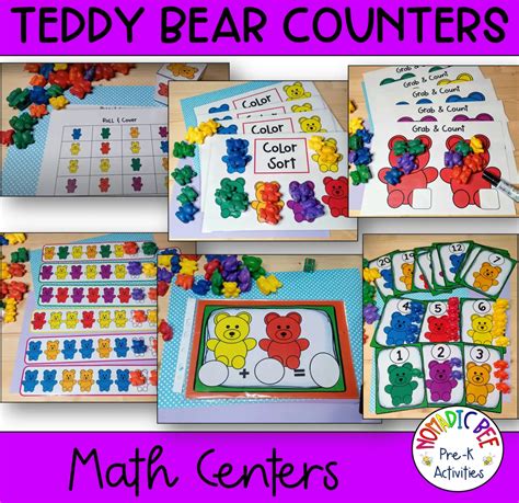 Teddy Bear Counters Math Centers - NBpreKactivities