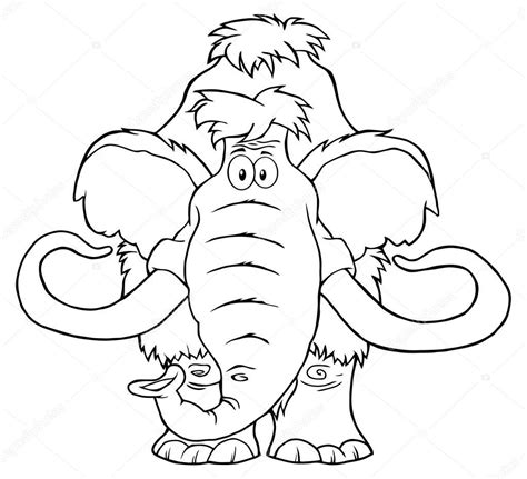 Funny Mammoth Cartoon Character — Stock Vector © HitToon #141899854