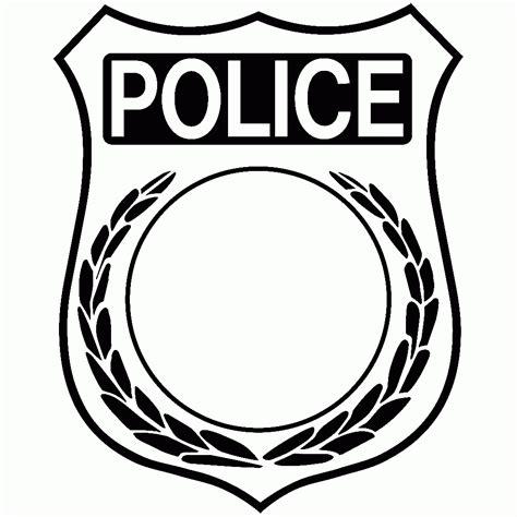 Police Badge Coloring Page - Coloring Home