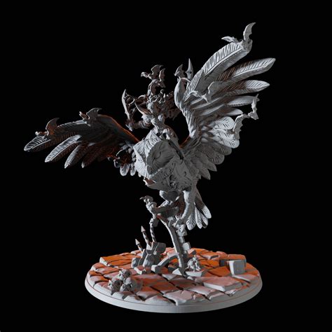 Vampire Riding Giant Owl Miniature for Dungeons and Dragons, Pathfinder ...