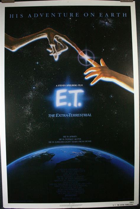 E.T. THE EXTRA TERRESTRIAL, Original Rolled ET 1 Sheet Movie Theater Poster For Sale - Original ...