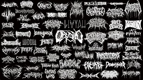 Heavy Metal Band Logo Collage