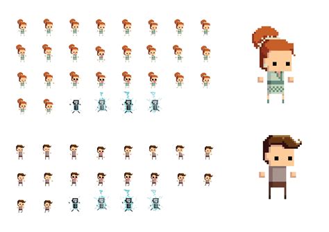 Pixel Art Character Sprite Sheet