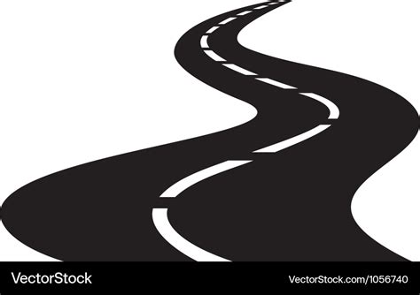 Winding road Royalty Free Vector Image - VectorStock