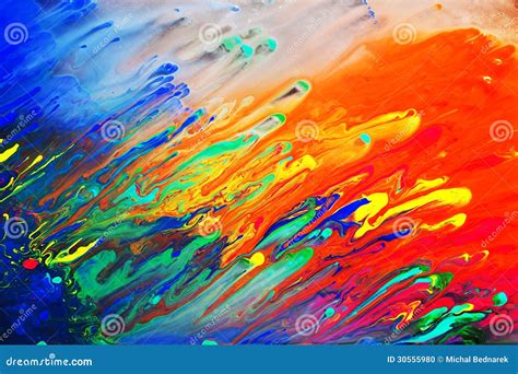 Peinture Acrylique Abstraite Colorée Photo stock - Image du grunge, dessin: 30555980