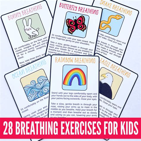 Mindful Breathing Exercises for Kids: Printable Cards - Childhood101 Shop