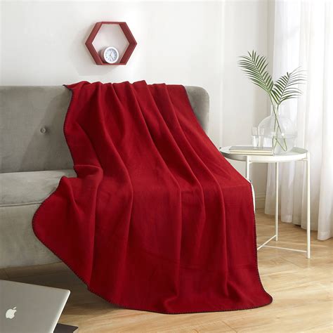 Mainstays Fleece Throw, Red Solid 50x60 - Walmart.com