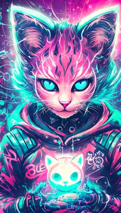 Neon Cat Wallpapers - Top 20 Best Neon Cat Wallpapers [ HQ ]