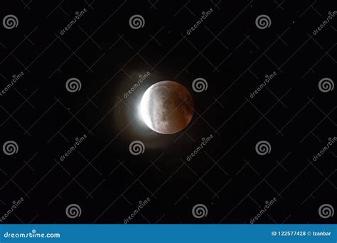 Red moon eclipse stock photo. Image of background, eclipse - 122577428