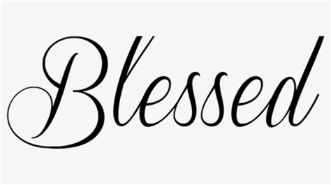 Blessed Tattoo Font - Blessed Written In Cursive, HD Png Download ...