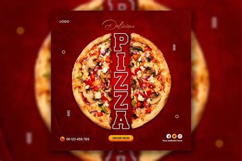 Delicious Pizza Social Media Post Design Graphic by anindagrfx ...