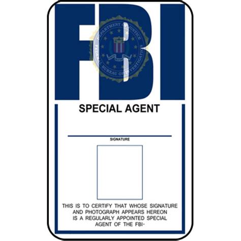 Fbi Id Template Fbi Identification Card In 2019 | Card Maker pertaining to World War 2 Identity ...