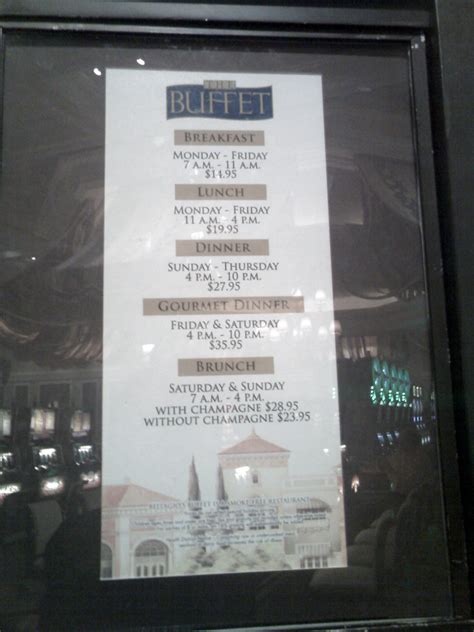 BELLAGIO BUFFET MENU - BELLAGIO BUFFET - BELLAGIO BUFFET MENU