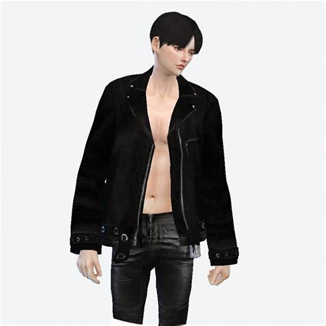 Sims 4 Leather Jacket Male - RockStar Jacket