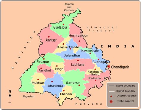 Punjab Map With Distance | Draw A Topographic Map