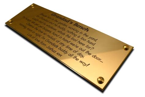 4 X 2 Solid Brass Engraved Nameplate - Etsy