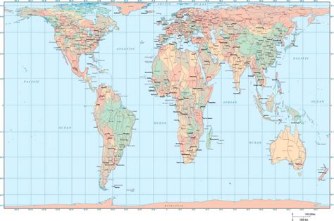 Gall–Peters projection map of the world | Map, World map, Projection mapping