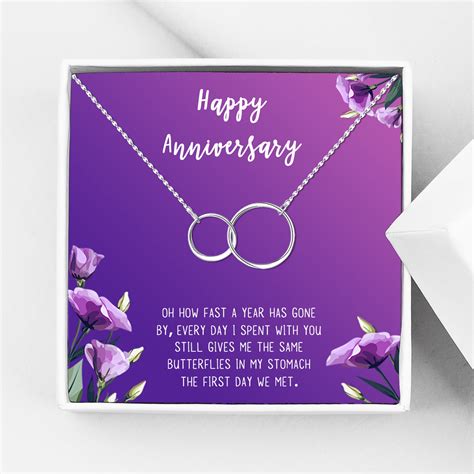 Anavia Happy Anniversary Gift Necklace,Wedding Anniversary Gift for ...