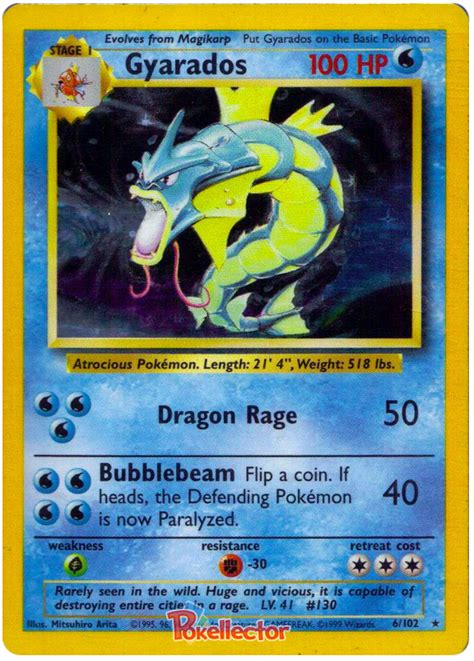 Gyarados - Base Set #6 Pokemon Card