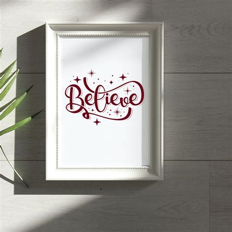 Believe Svg Png Christmas Sign Svg Encouraging Gift Magic - Etsy