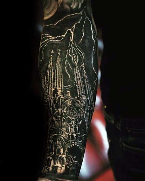 50 Cathedral Tattoo Designs For Men - Church Ink Ideas