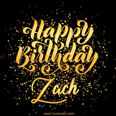 Happy Birthday Card for Zach - Download GIF and Send for Free | Funimada.com